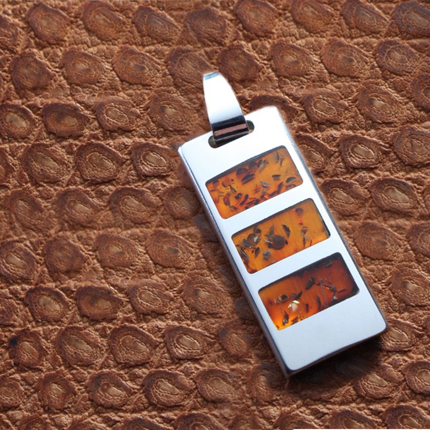 Pendrive naszyjnik | Cherry 16GB USB 2.0 | srebro 925 | Bursztyn Bałtycki | Srebrny łańcuszek 45cm